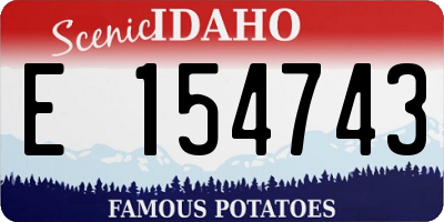 ID license plate E154743