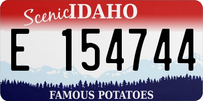 ID license plate E154744