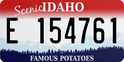 ID license plate E154761