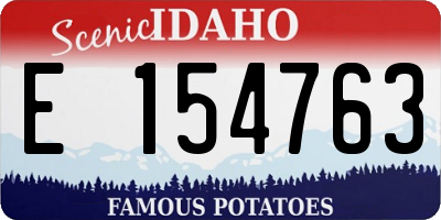 ID license plate E154763