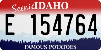 ID license plate E154764