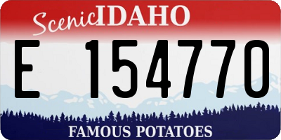 ID license plate E154770