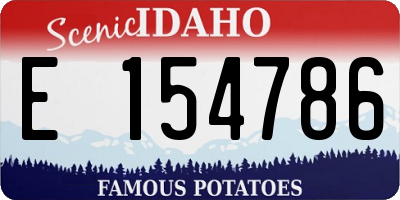ID license plate E154786