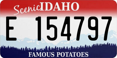 ID license plate E154797