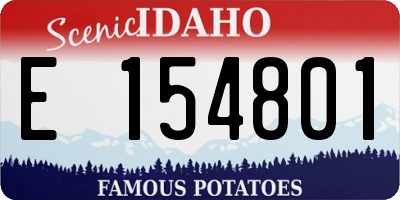ID license plate E154801