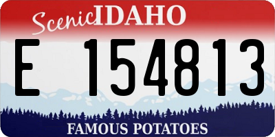 ID license plate E154813