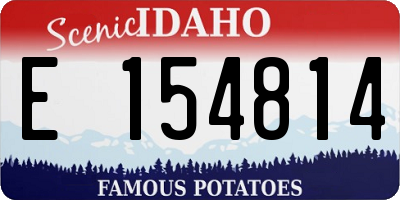 ID license plate E154814