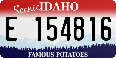 ID license plate E154816