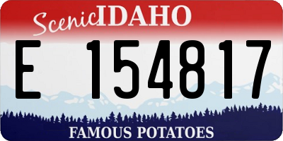 ID license plate E154817