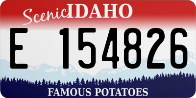 ID license plate E154826
