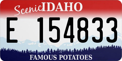 ID license plate E154833