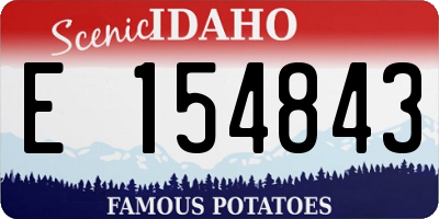 ID license plate E154843