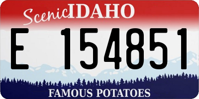 ID license plate E154851