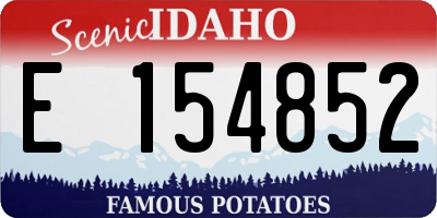 ID license plate E154852