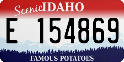 ID license plate E154869
