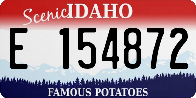 ID license plate E154872