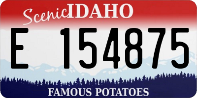 ID license plate E154875