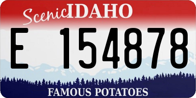ID license plate E154878