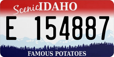 ID license plate E154887