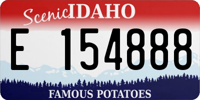 ID license plate E154888