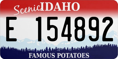 ID license plate E154892