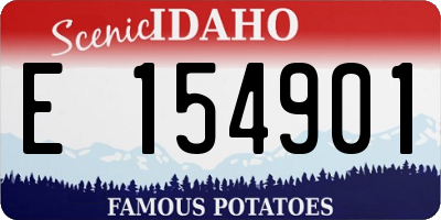 ID license plate E154901