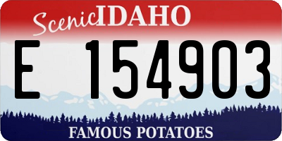 ID license plate E154903