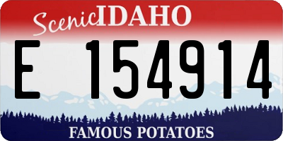 ID license plate E154914