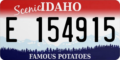 ID license plate E154915