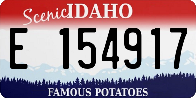 ID license plate E154917