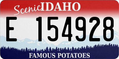 ID license plate E154928