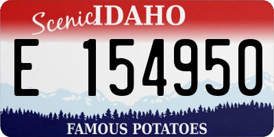 ID license plate E154950