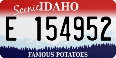 ID license plate E154952
