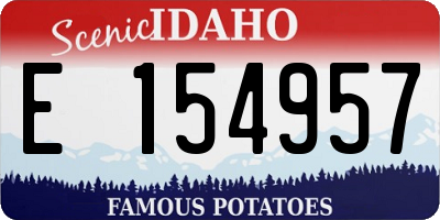 ID license plate E154957