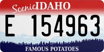 ID license plate E154963