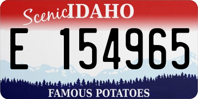 ID license plate E154965