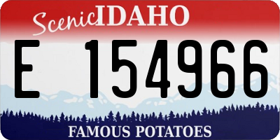 ID license plate E154966