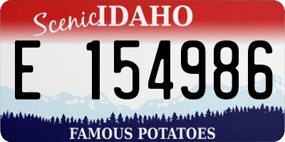 ID license plate E154986