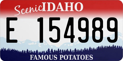 ID license plate E154989
