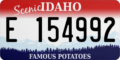 ID license plate E154992