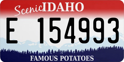 ID license plate E154993