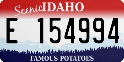 ID license plate E154994