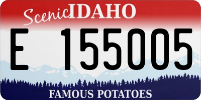 ID license plate E155005