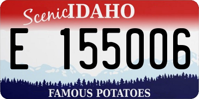 ID license plate E155006