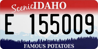 ID license plate E155009