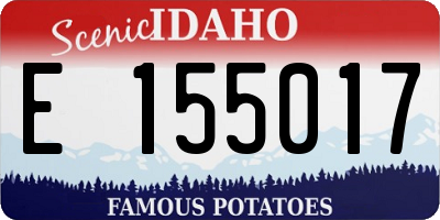 ID license plate E155017