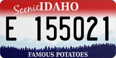 ID license plate E155021