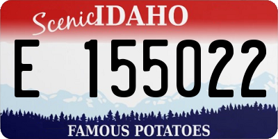 ID license plate E155022