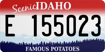ID license plate E155023