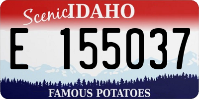 ID license plate E155037